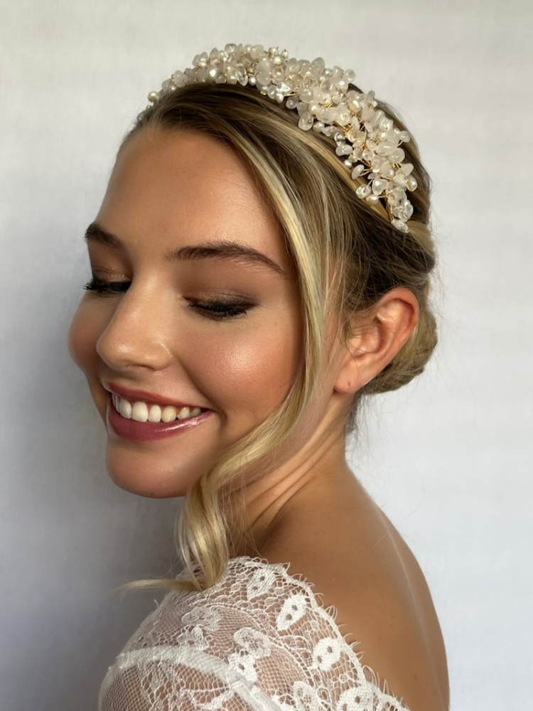 Sally Jane Bridal Selena Tiara Gold main product photo