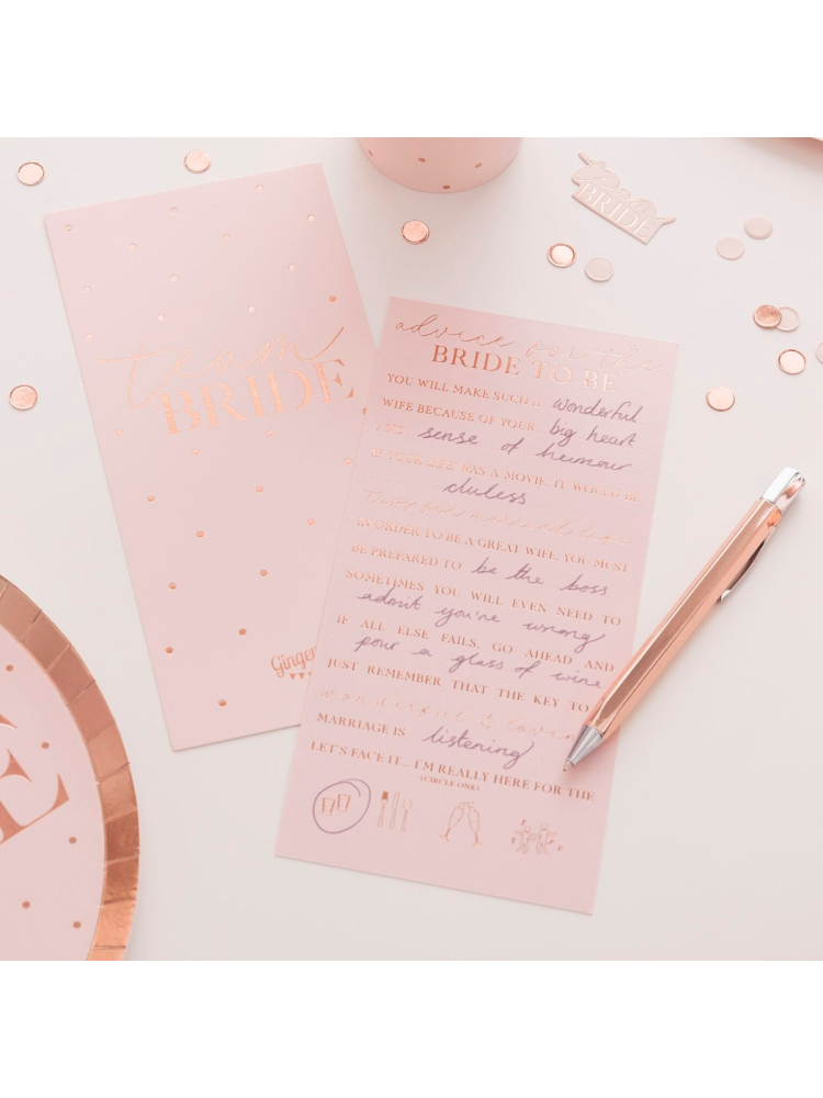 Ginger Ray HN-835 Blush Hen Advice Cards main product photo