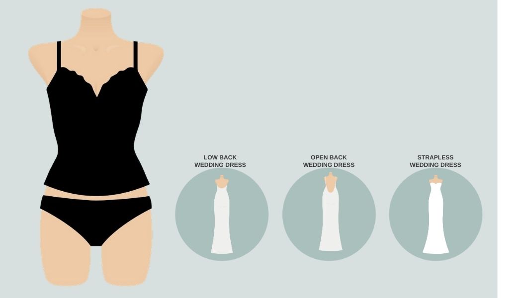 Bridal lingerie bodysuit for wedding dress